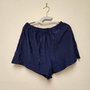DELTA Burke Navy Blue Elastic Waist Swim Shorts Plus Size 16W
